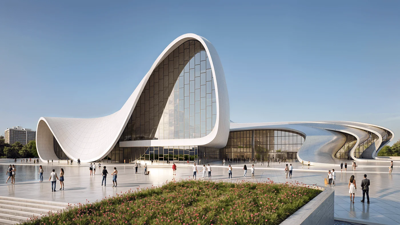 Heydar Aliyev Center modern futuristic architecture in Baku