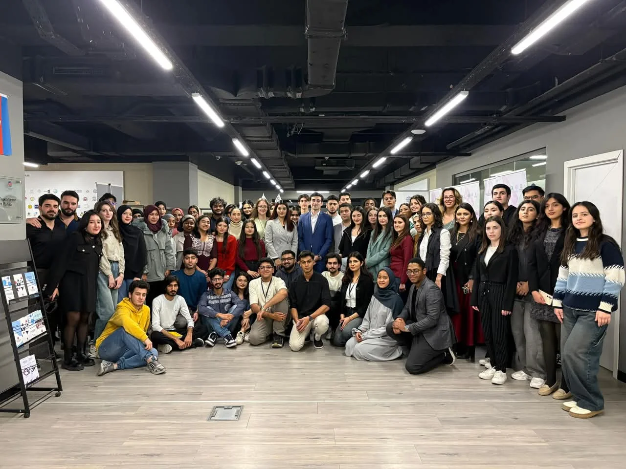 International student checking Azerbaijan migration rules on a laptop in Baku 2026