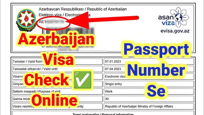 Check Azerbaijan visa status online by passport number and registration code
