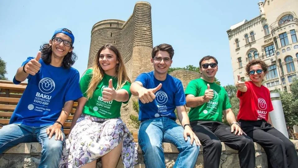 Safe and peaceful streets of Baku city center at night with security patrols