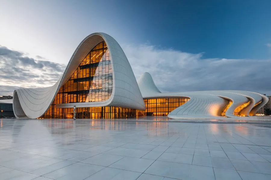 Heydar Aliyev Center modern architecture by Zaha Hadid Baku