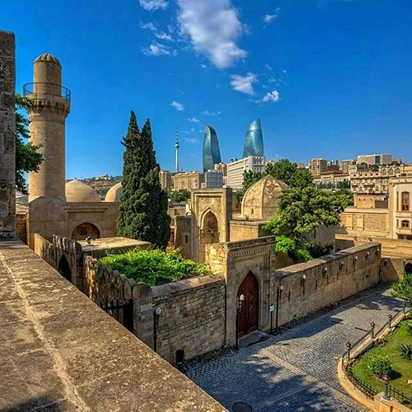 Palace of the Shirvanshahs ancient complex in Old Town Baku