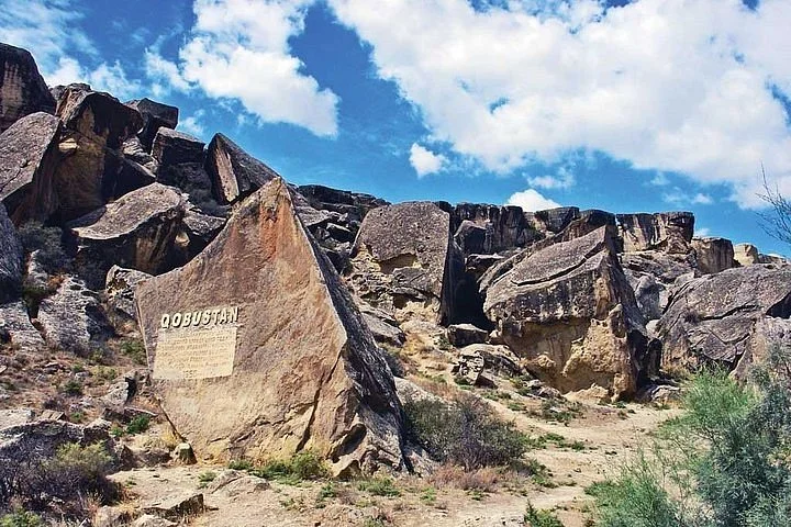 Gobustan National Park petroglyphs and mud volcanoes Azerbaijan
